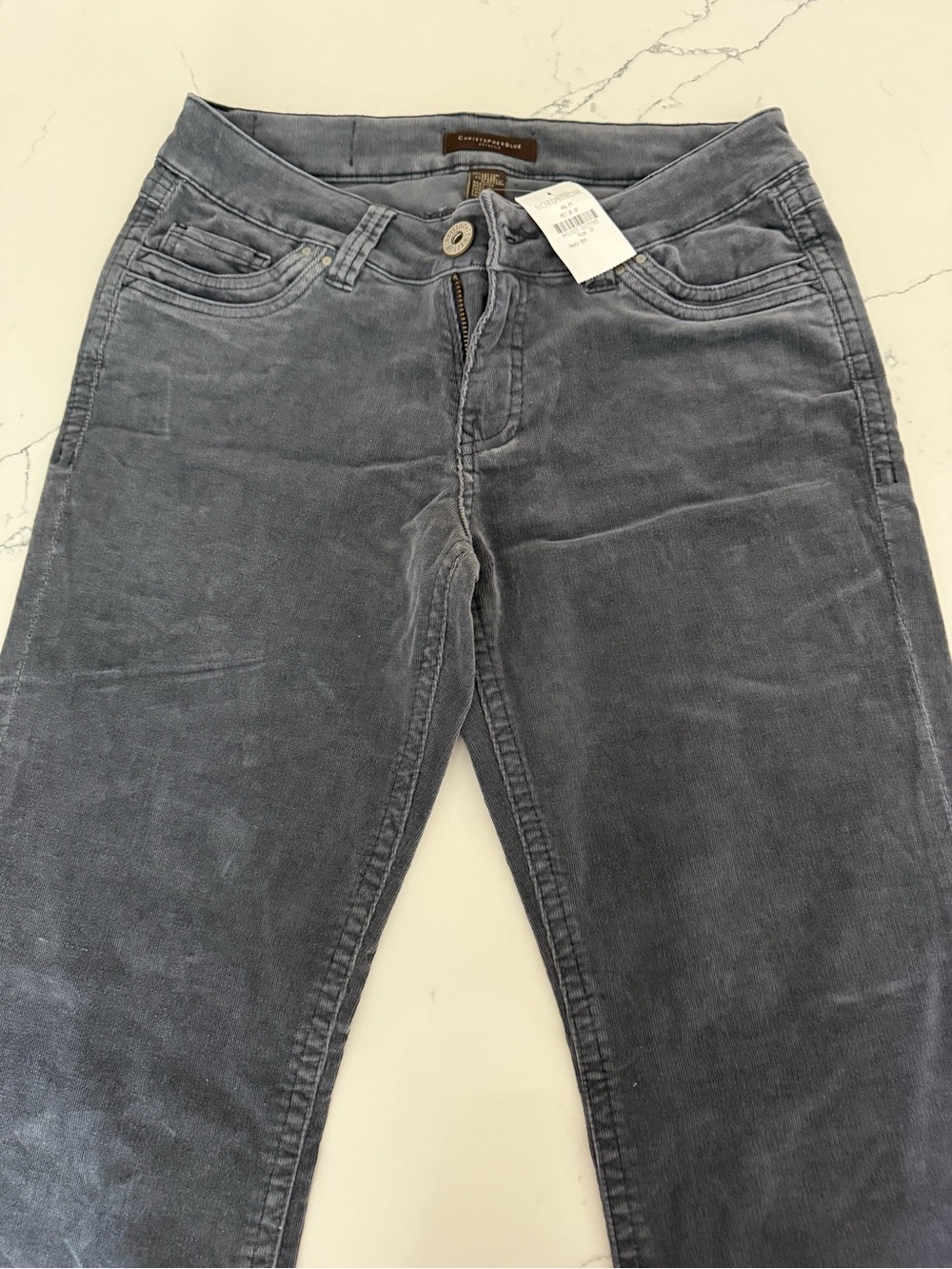 Christopher Blue Women's Boot Cut Corduroy Jeans - Faded Blue